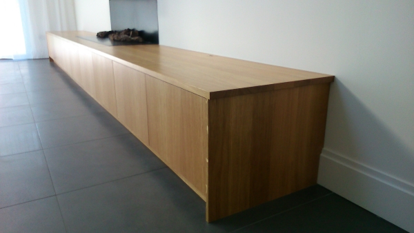 Sideboard with fireplace